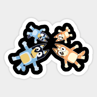 bluey with family Sticker